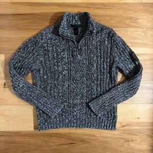 SOLD Calvin Klein Men’s L Cable Knit Quarter Zip Sweater